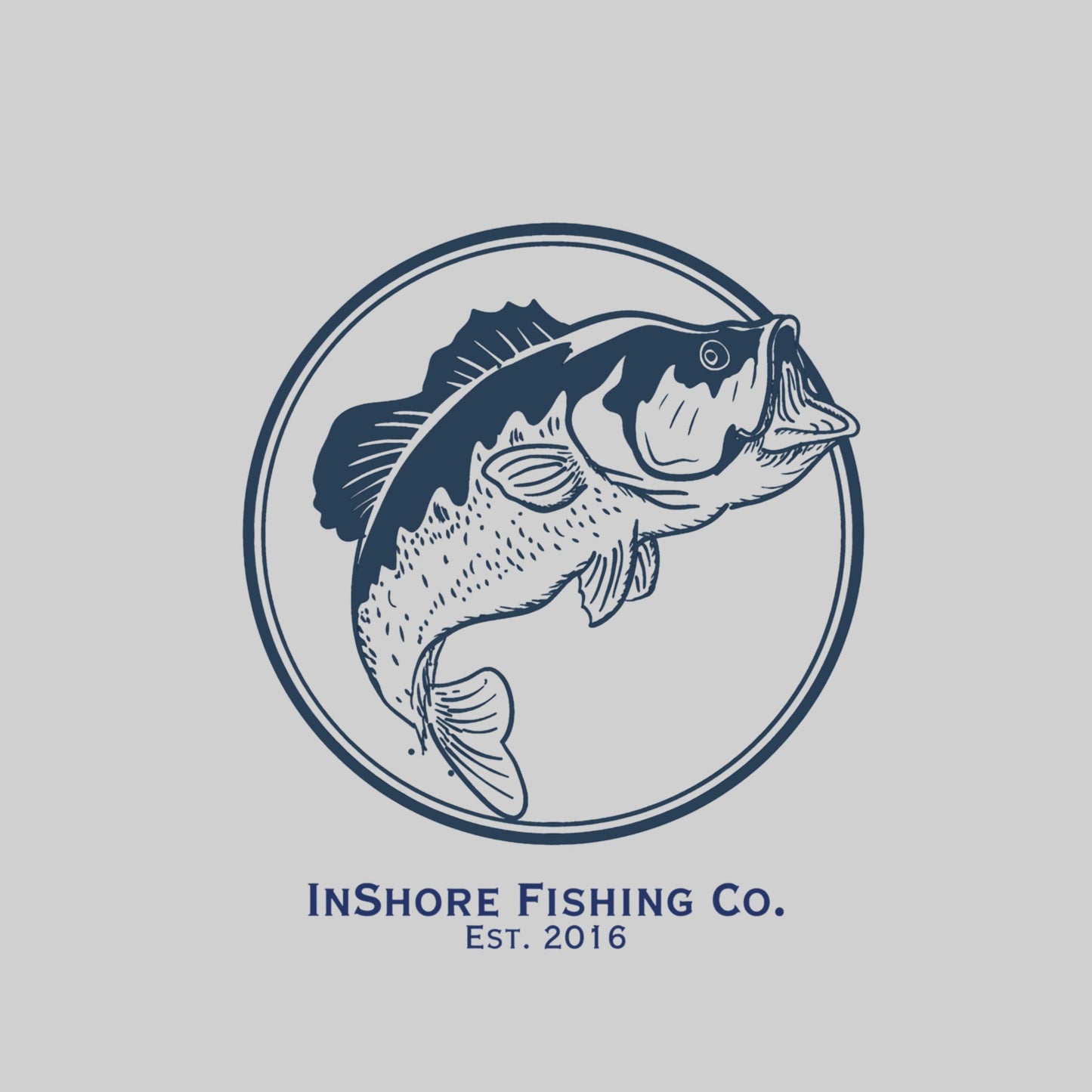 InShore Fishing Co. Solar Hoodie — Navy Bass