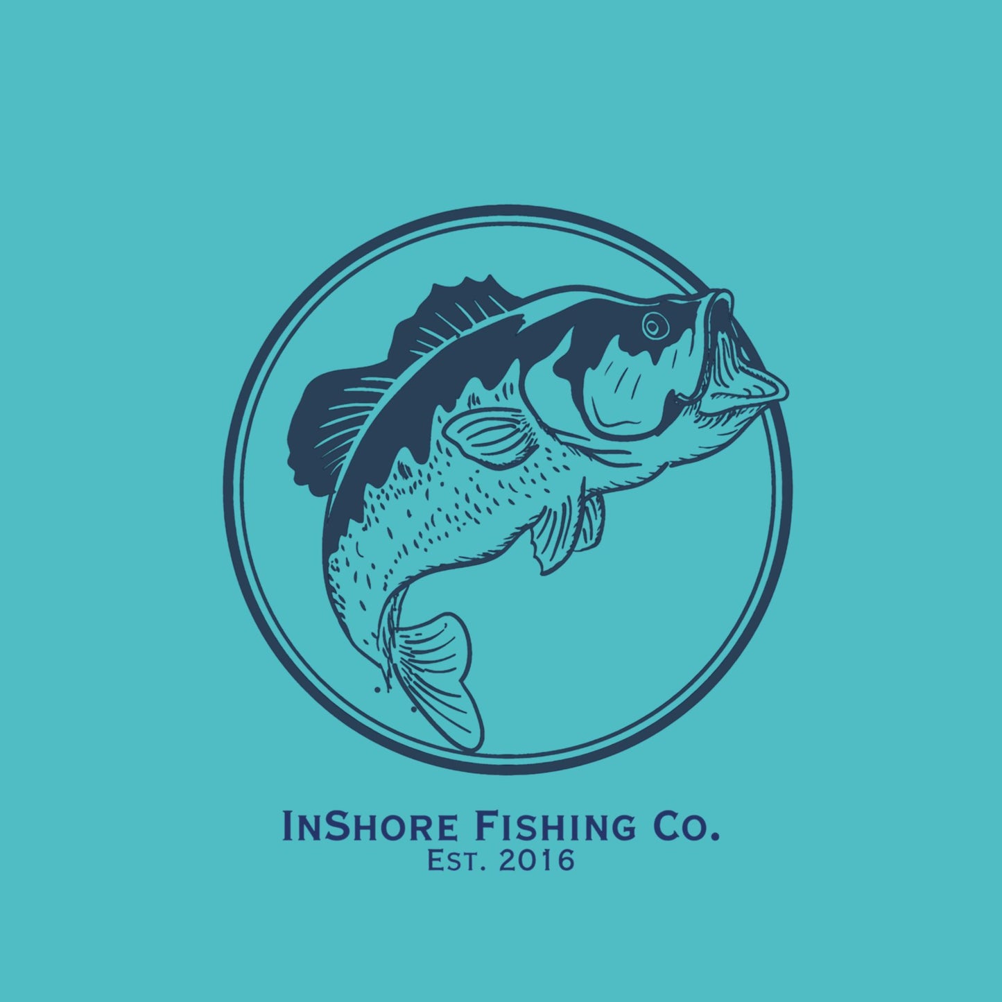 InShore Fishing Co. Solar Hoodie — Navy Bass