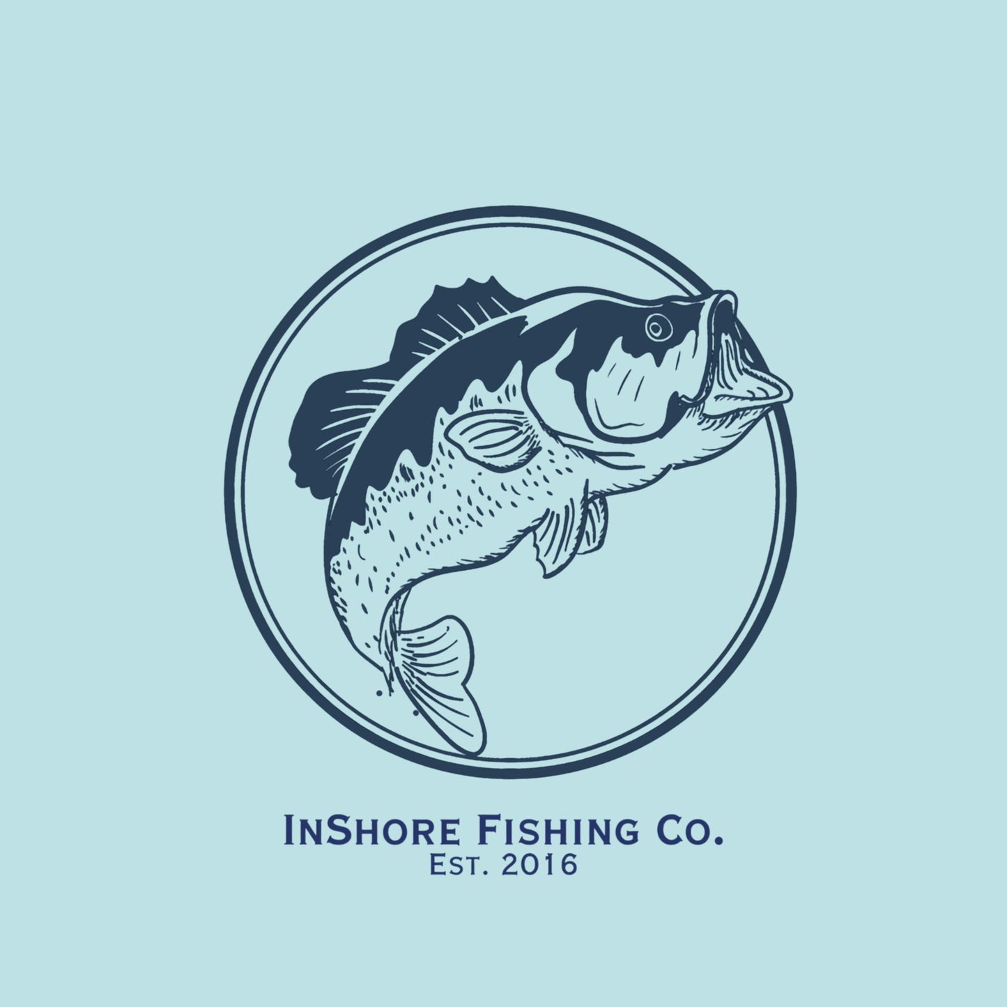InShore Fishing Co. Solar Hoodie — Navy Bass