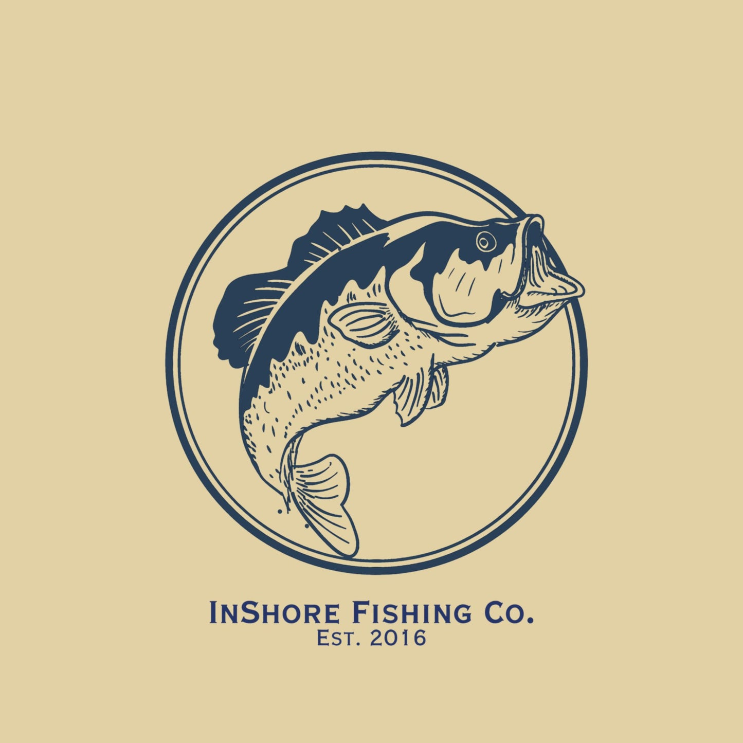 InShore Fishing Co. Solar Hoodie — Navy Bass
