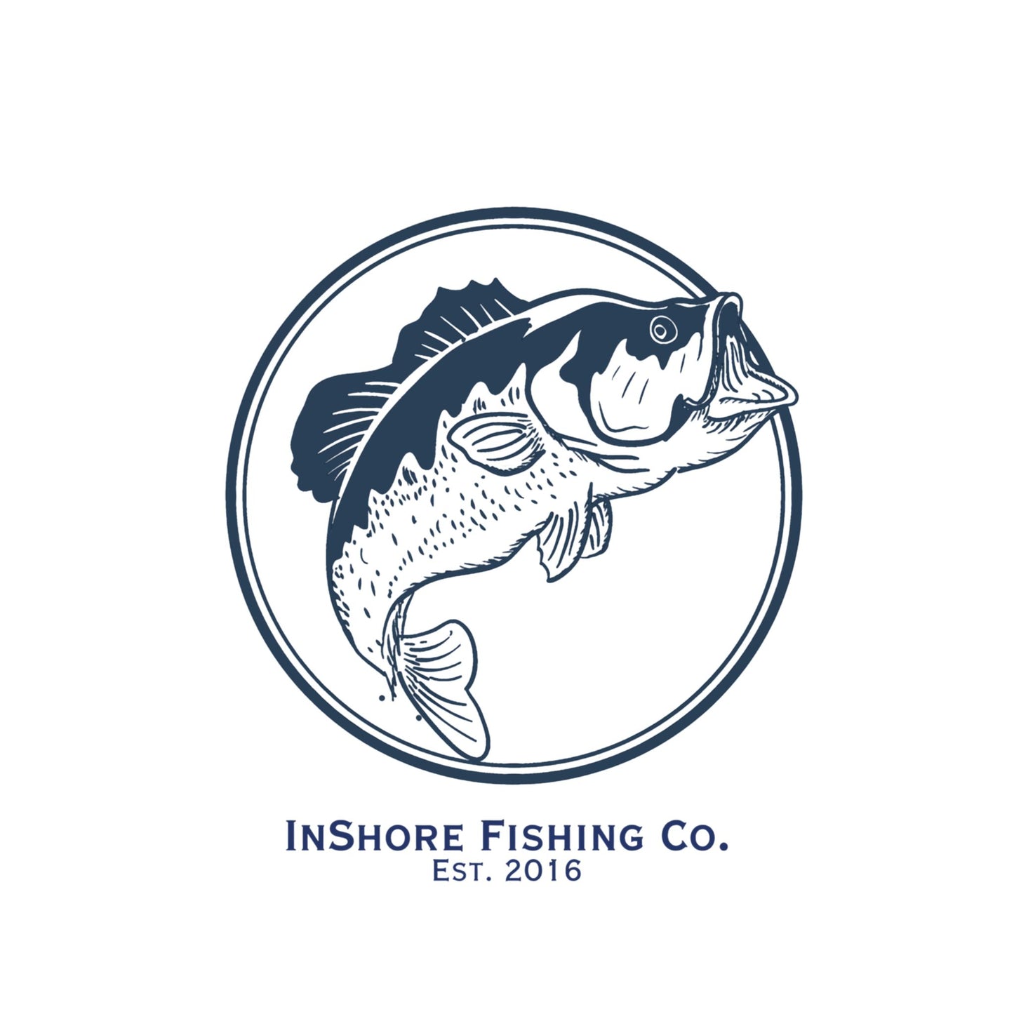 InShore Fishing Co. Solar Hoodie — Navy Bass