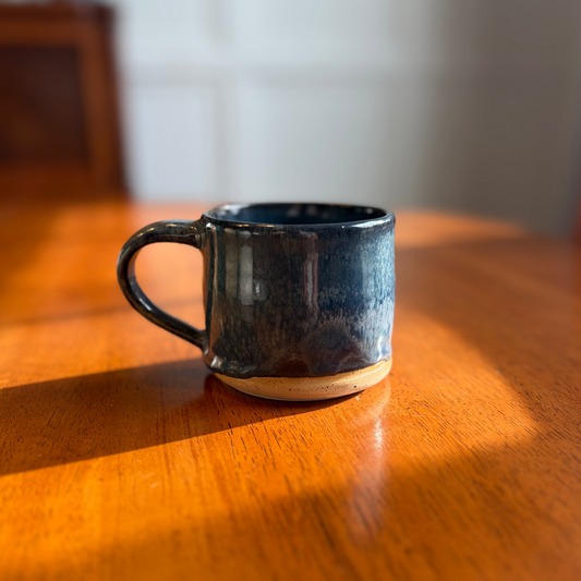 Dark Blue Stoneware Espresso Mug | Small