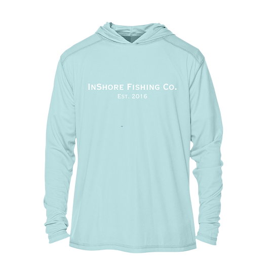 InShore Fishing Co. Solar Hoodie  — White Logo